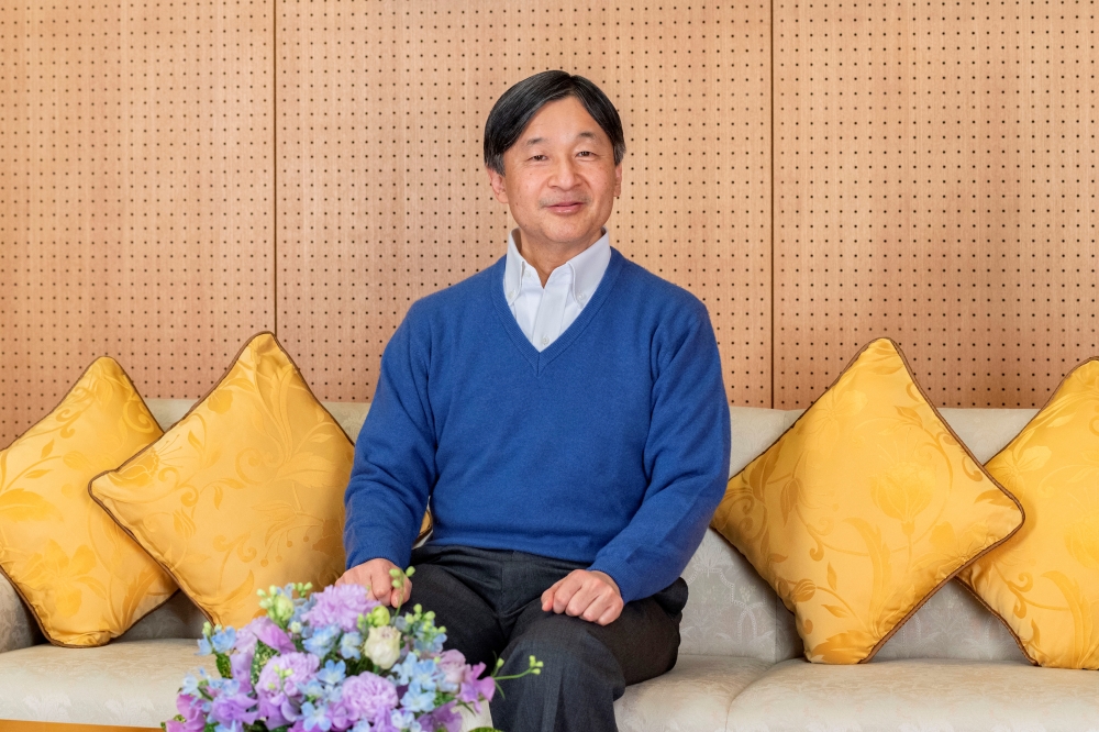 Japan's Emperor Naruhito poses for a photograph at Akasaka Palace in Tokyo, Japan, ahead of the Emperor's 61st birthday on February 23, 2021, in this handout photo taken on February 2, 2021 and released by Imperial Household Agency of Japan. Imperial Hous