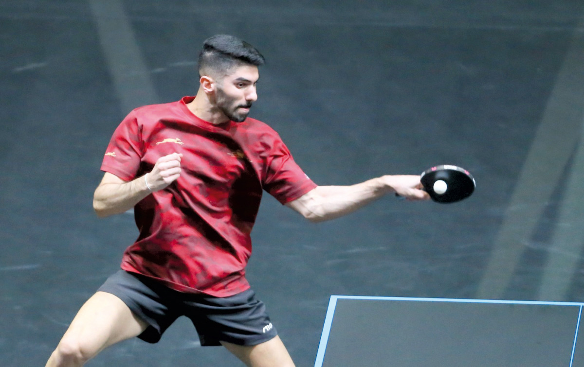 Qatar’s Mohamed Abdelwahab in action. 