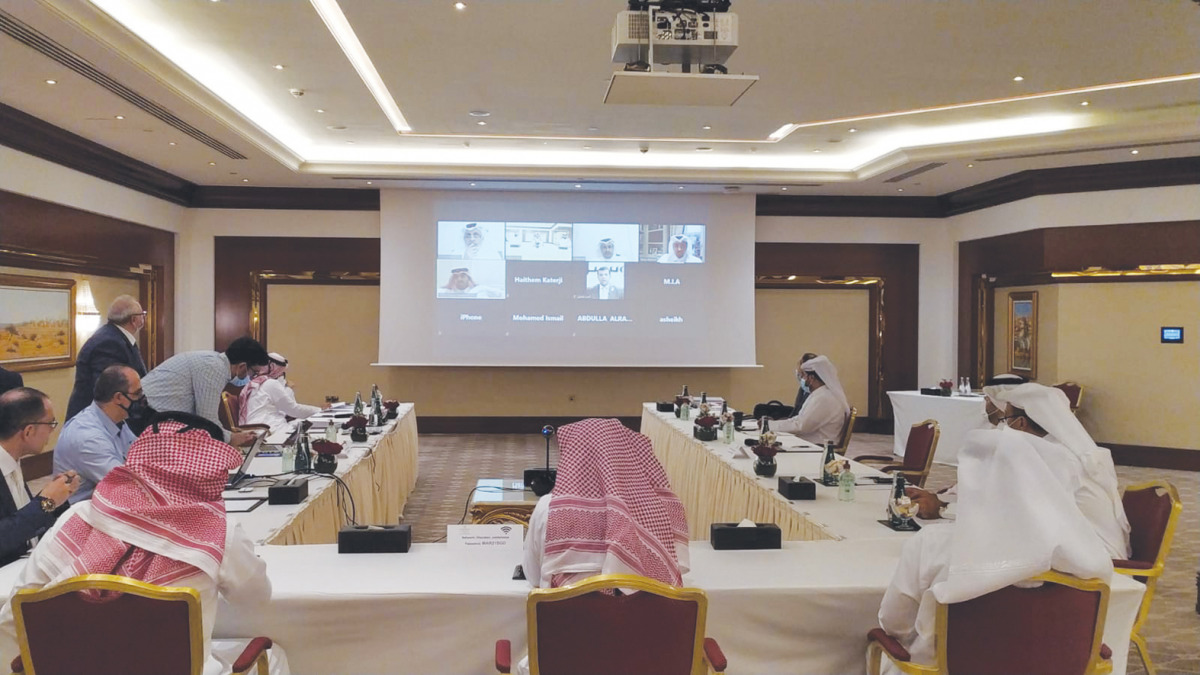 Officials during an Ordinary General Assembly of Masraf Al Rayan.