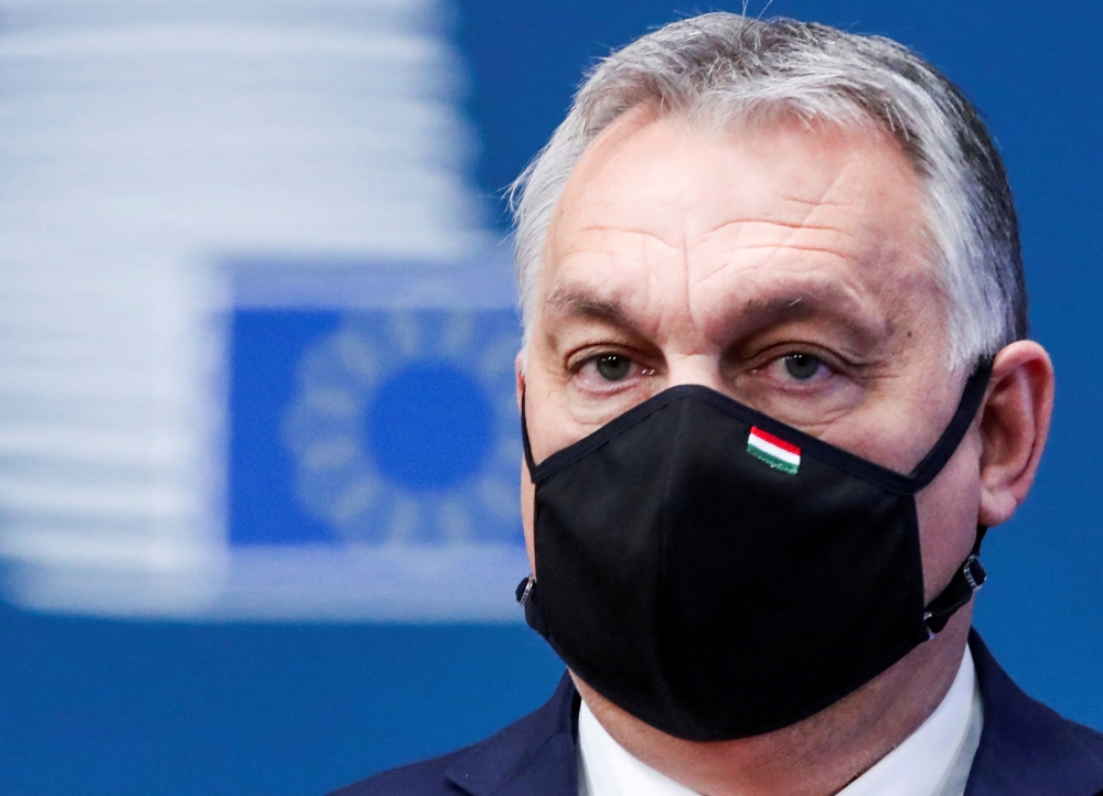 Hungary's Prime Minister Viktor Orban arrives for an EU summit amid the coronavirus disease (COVID-19) lockdown in Brussels, Belgium December 10, 2020. REUTERS/Yves Herman/Pool/File Photo/File Photo/File Photo