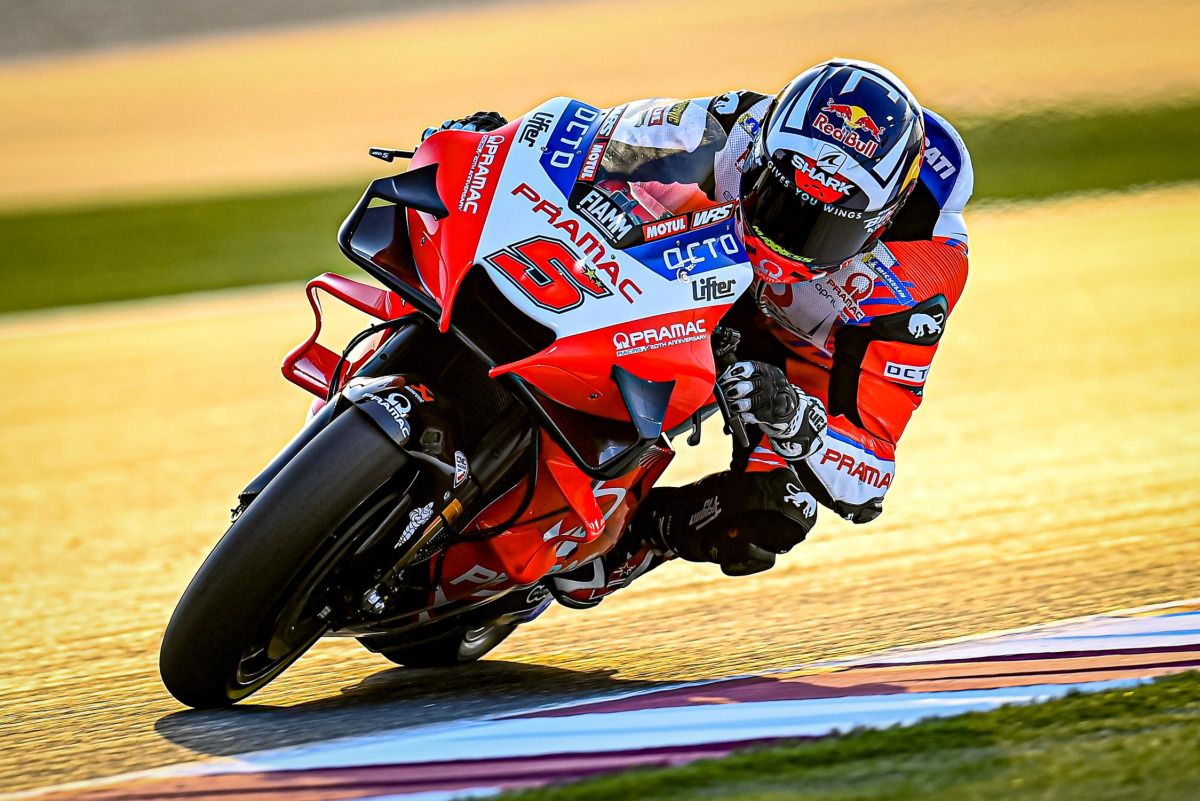 Johann Zarco of Pramac Racing riding his Ducati bike on Sunday. 