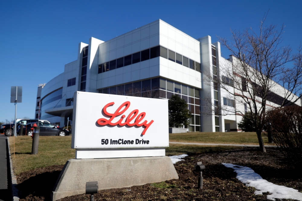 An Eli Lilly and Company pharmaceutical manufacturing plant is pictured at 50 ImClone Drive in Branchburg, New Jersey, March 5, 2021. Picture taken March 5, 2021. REUTERS/Mike Segar