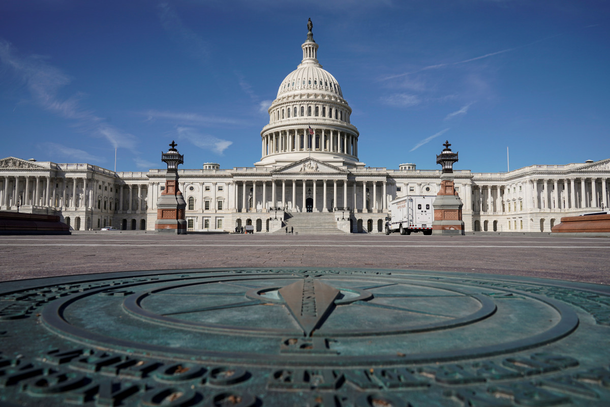 General view of the U.S. Capitol as the House of Representatives takes up debate of U.S. President Joe Biden's $1.9 trillion COVID-19 relief plan in Washington, U.S., March 8, 2021. REUTERS/Joshua Roberts
