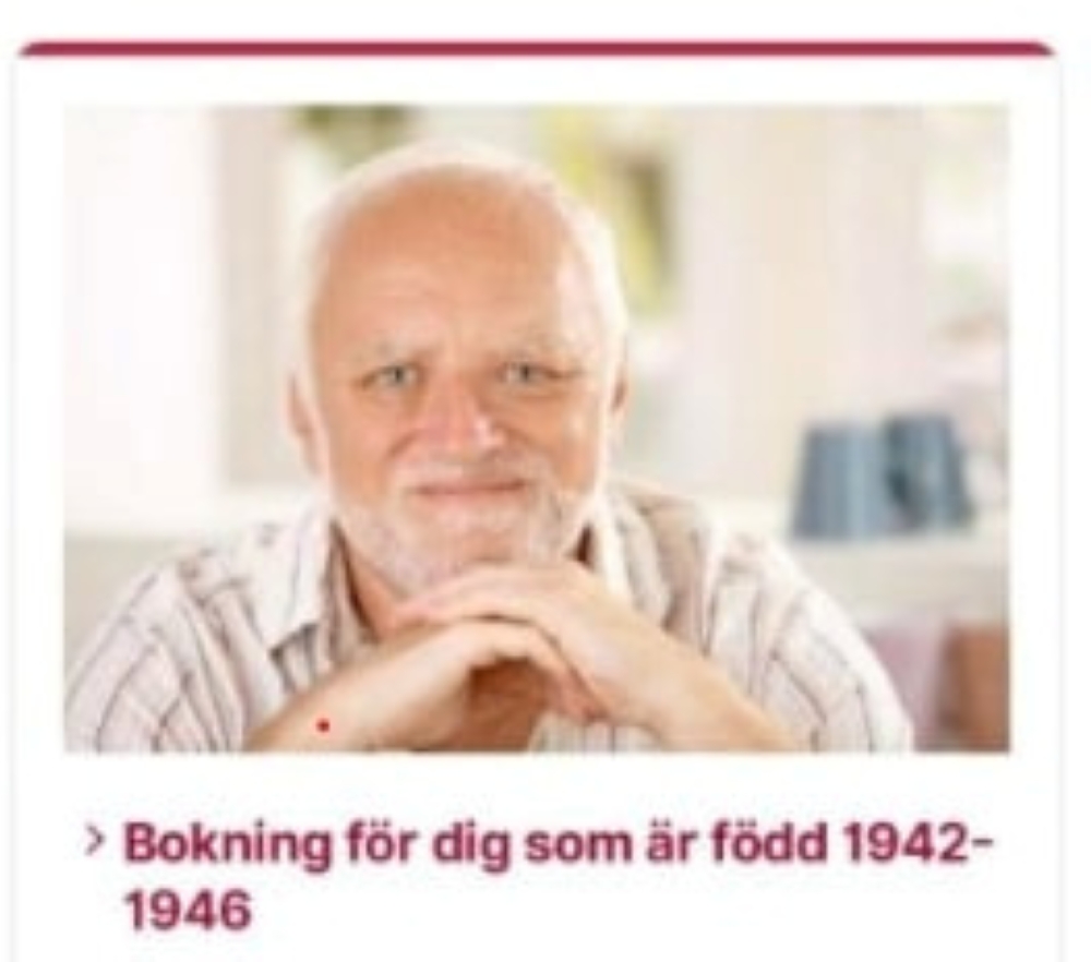 A March 31, 2021, screenshot shows a part of a government website where Swedes can book Covid-19 vaccinations, featuring the 