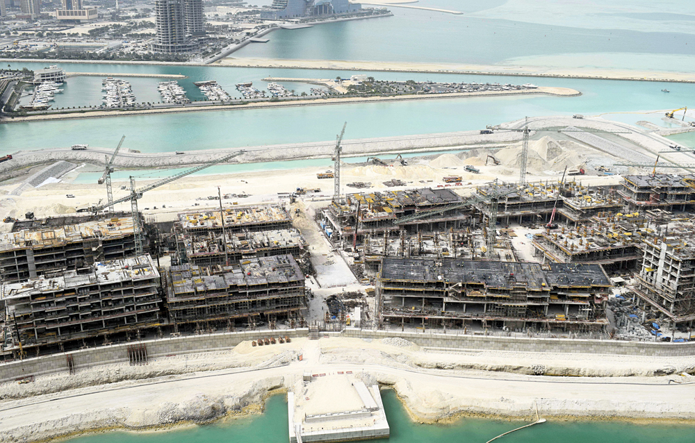 Development works in progress at Gewan Island.