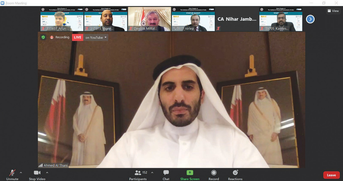 Sheikh Ahmed Abdulla Al Thani and other officials during the summit.