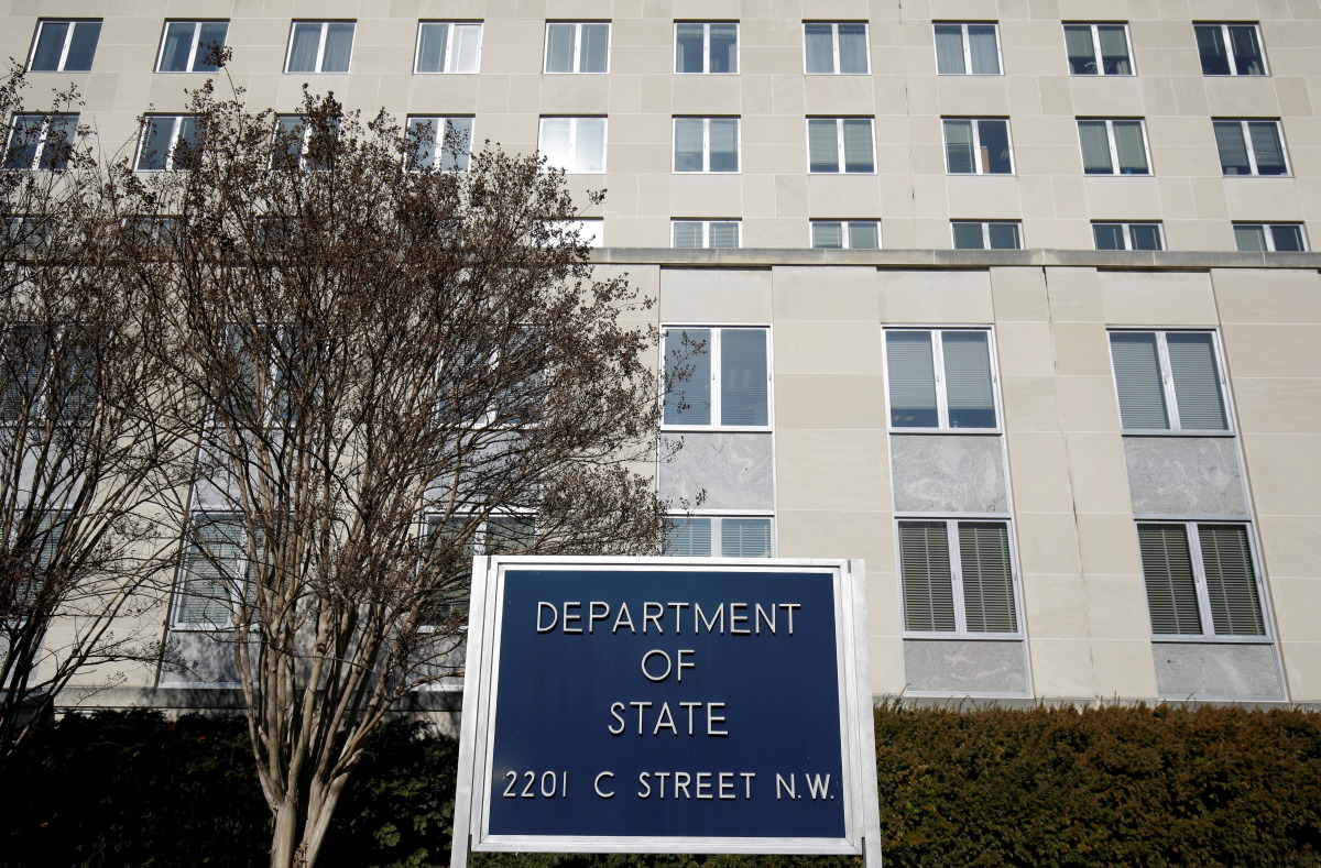 FILE PHOTO: FILE PHOTO: The State Department Building is pictured in Washington, U.S., January 26, 2017. REUTERS/Joshua Roberts/File Photo/File Photo
