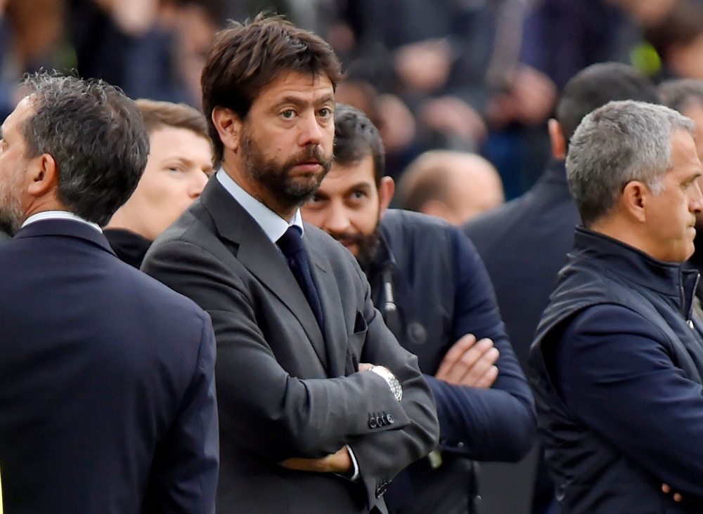 Juventus president Andrea Agnelli REUTERS/Massimo Pinca/File Photo