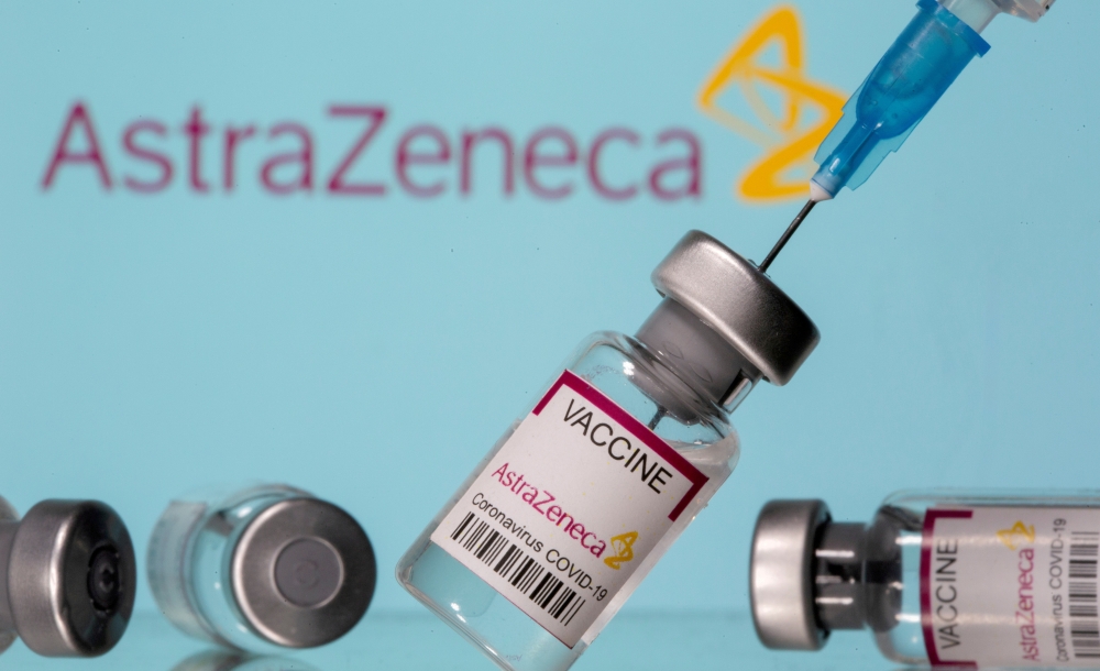 Vials labelled 