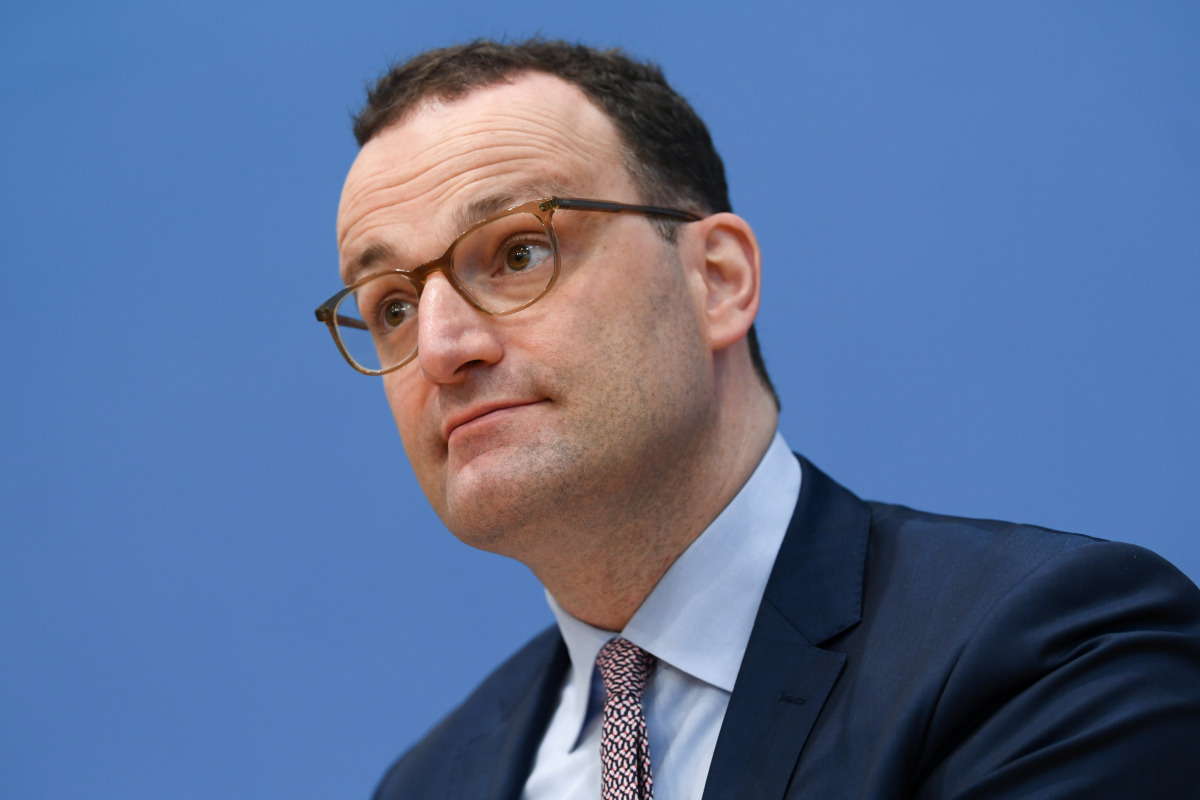 German Health Minister Jens Spahn attends a news conference on the current coronavirus disease (COVID-19) situation in Berlin, Germany May 7, 2021. REUTERS/Annegret Hilse/Pool
