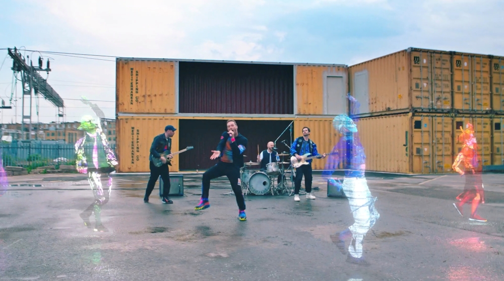 Members of Coldplay perform 