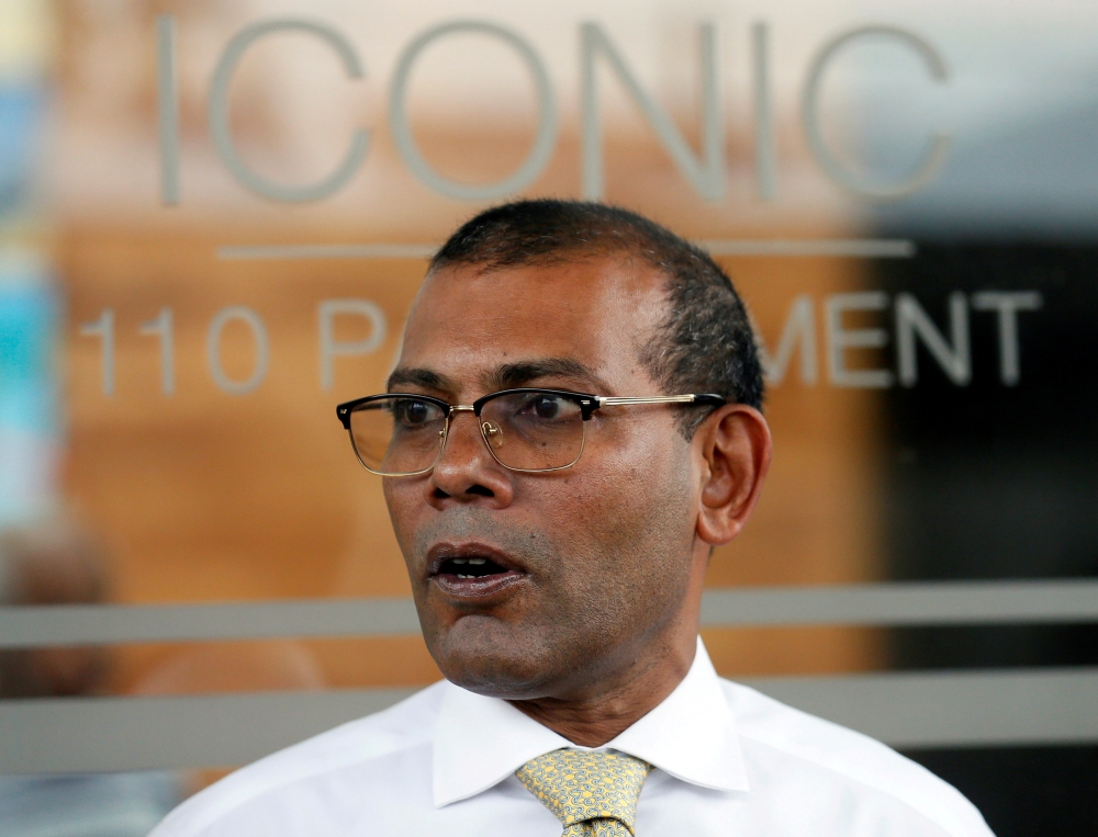 FILE PHOTO: Maldives former President Mohamed Nasheed. REUTERS/Dinuka Liyanawatte
