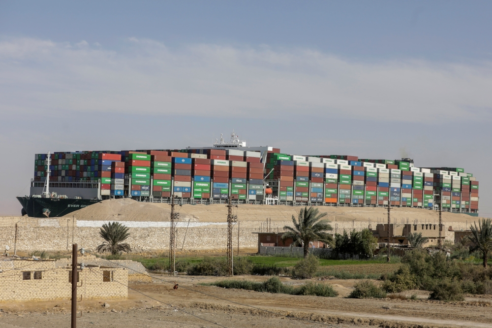 File photo: Ship Ever Given, one of the world's largest container ships, is seen after it was fully floated in Suez Canal, Egypt March 29, 2021. Reuters/Mohamed Abd El Ghany/File Photo