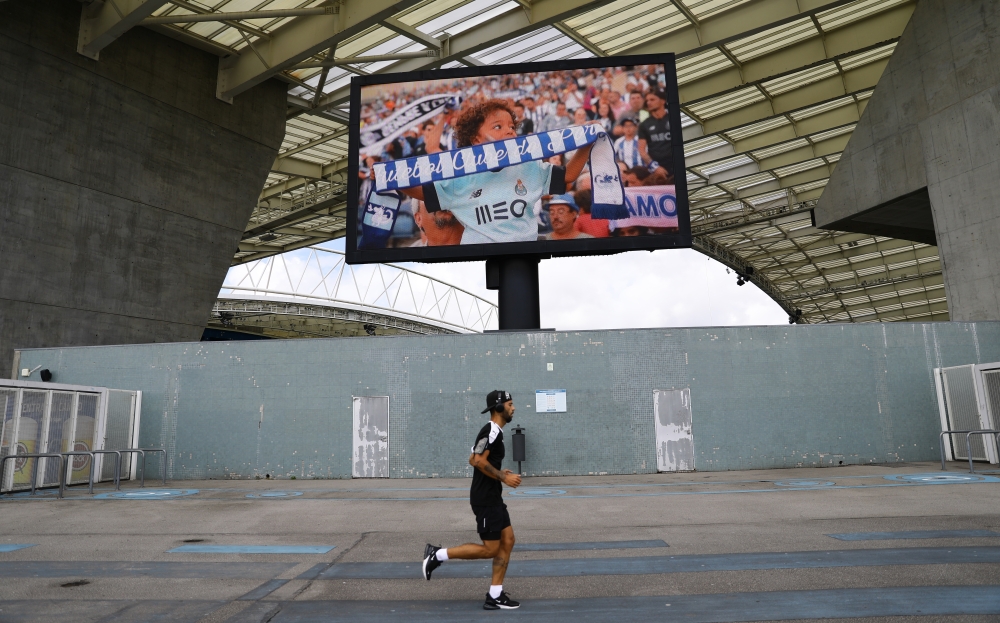 General views of Estadio do Dragao, Porto, Portugal on May 11, 2021 (REUTERS)