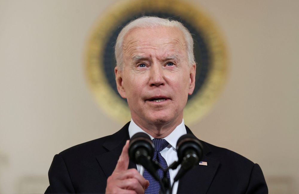 US President Joe Biden delivers remarks before a ceasefire agreed by Israel and Hamas was to go into effect. Reuters/Jonathan Ernst
