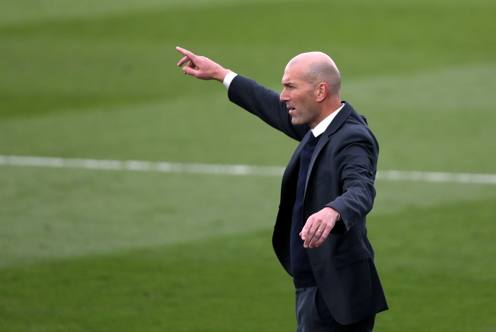 May 22, 2021 Real Madrid coach Zinedine Zidane Reuters/Susana Vera/File Photo
