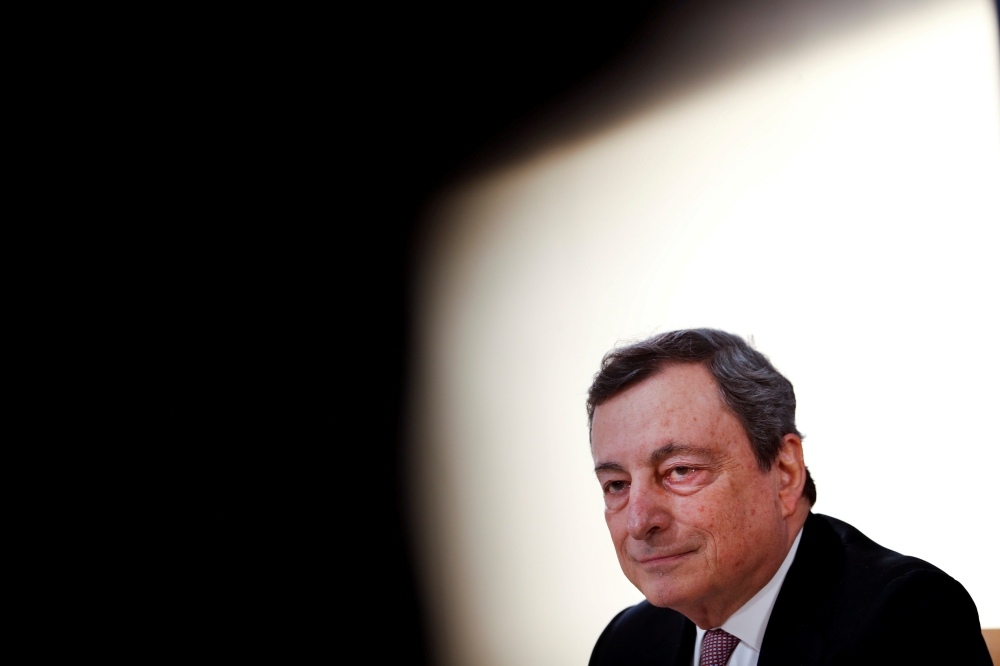 File photo: Italy's Prime Minister Mario Draghi speaks during a media conference at an EU summit in Porto, Portugal May 8, 2021. Francisco Seco/Pool via Reuters/File Photo
