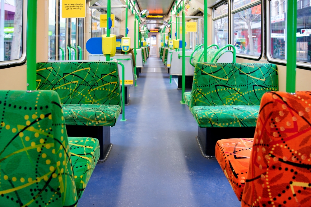 File photo: An empty tram is seen on the first day of a seven-day lockdown as the state of Victoria looks to curb the spread of the coronavirus disease (COVID-19) outbreak, in Melbourne, Australia, May 28, 2021. Reuters/Sandra Sanders/File Photo