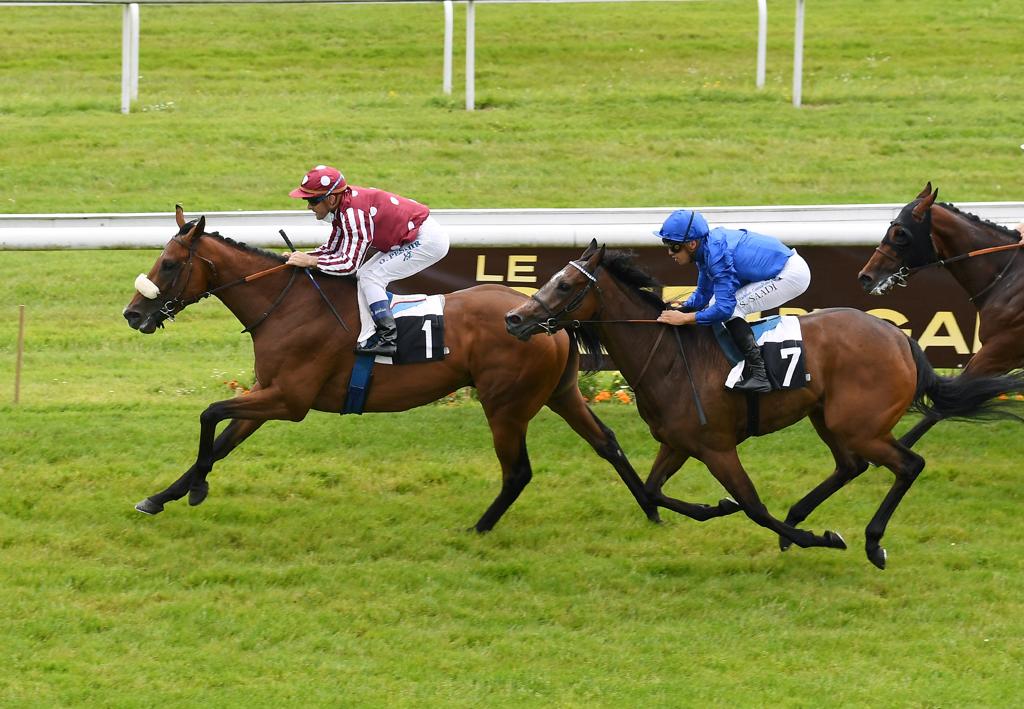 Olivier Peslier guides Qaiser to victory. Pic: Robert Polin