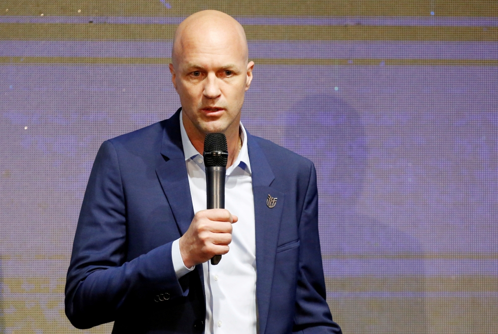 January 13, 2020 Ecuador new coach Jordi Cruyff during press conference REUTERS/Daniel Tapia/File Photo