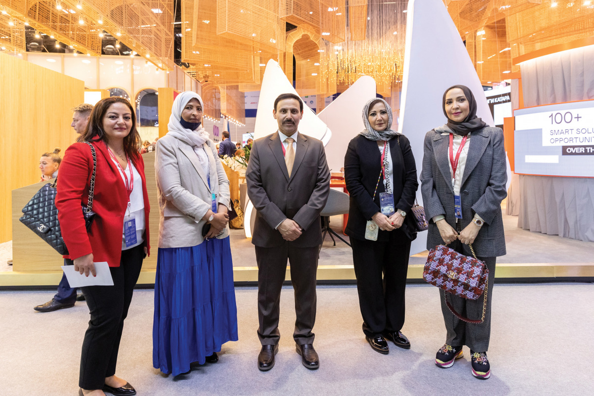 Qatari Businesswomen Association (QBWA) Board Members with the Qatari Ambassador to Russia H E Sheikh Ahmed bin Nasser Al Thani on the sidelines of SPIEF 2021.