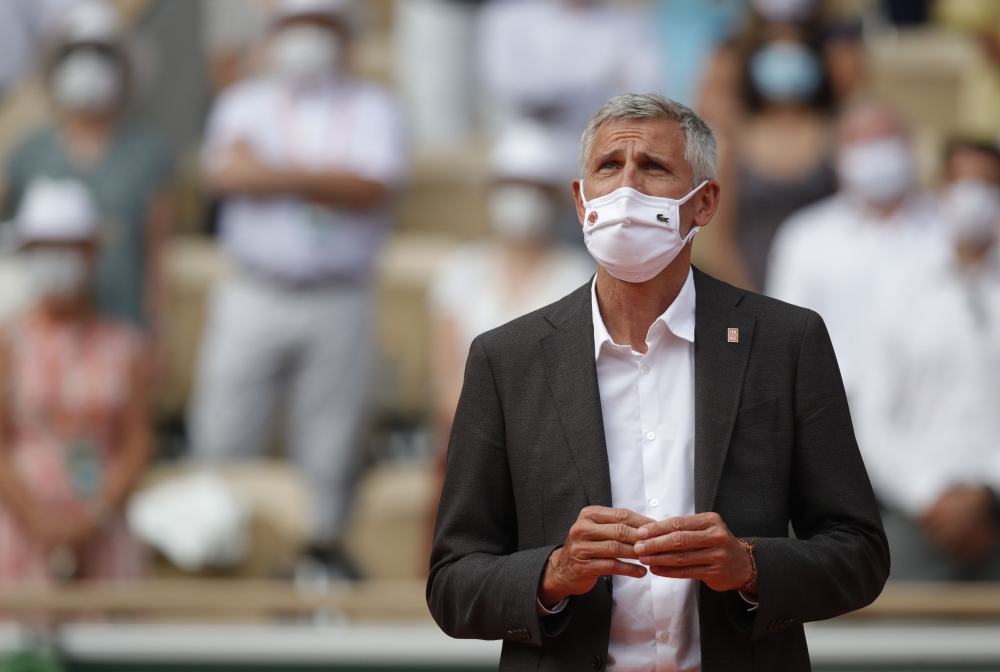 President of the French Tennis Federation Gilles Moretton after the match REUTERS/Sarah Meyssonnier