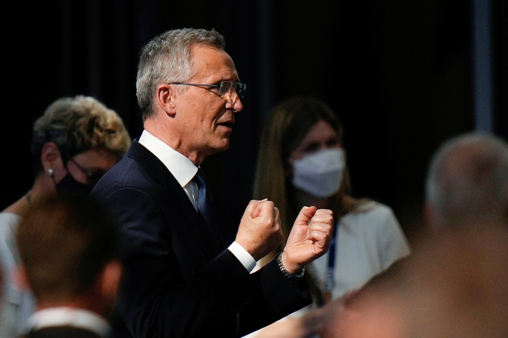 NATO Secretary-General Jens Stoltenberg holds a news conference ahead of the NATO summit at the Alliance's headquarters, in Brussels, Belgium, June 14, 2021. Francisco Seco/Pool via Reuters