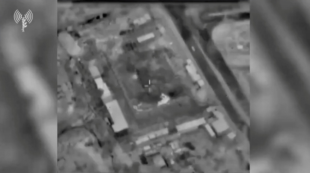 A still image from a video shows buildings in Gaza as seen from a warplane before an air strike June 16, 2021. Israeli Defence Force (IDF)