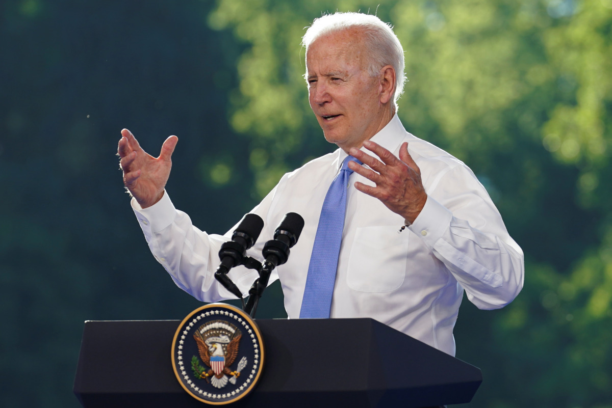U.S. President Joe Biden gestures as he holds a news conference after the U.S.-Russia summit with Russia's President Vladimir Putin, in Geneva, Switzerland, June 16, 2021. REUTERS/Kevin Lamarque
