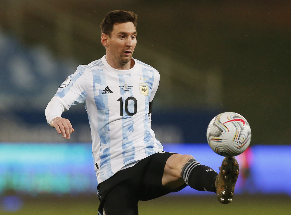 Soccer Football - Copa America 2021 - Group A - Bolivia v Argentina - Arena Pantanal, Cuiaba, Brazil - June 28, 2021 Argentina's Lionel Messi in action REUTERS/Rodolfo Buhrer

