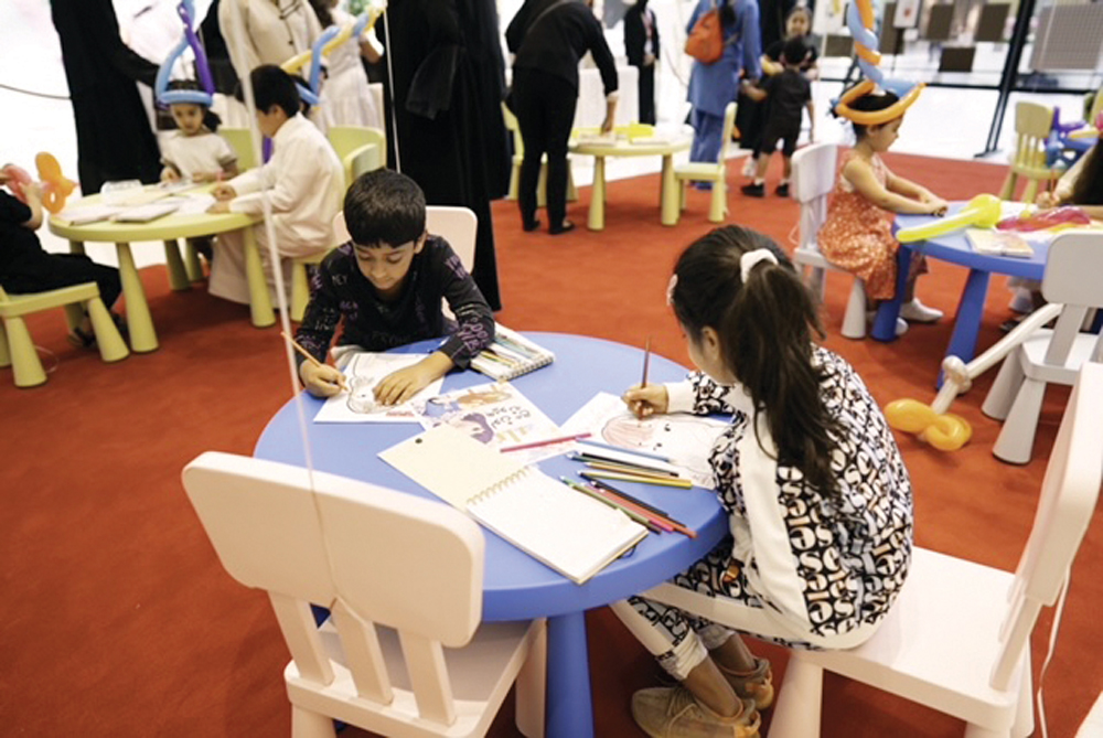 Art exhibition organized by Al Jumeliyah Girls Forum at Mall of Qatar. 