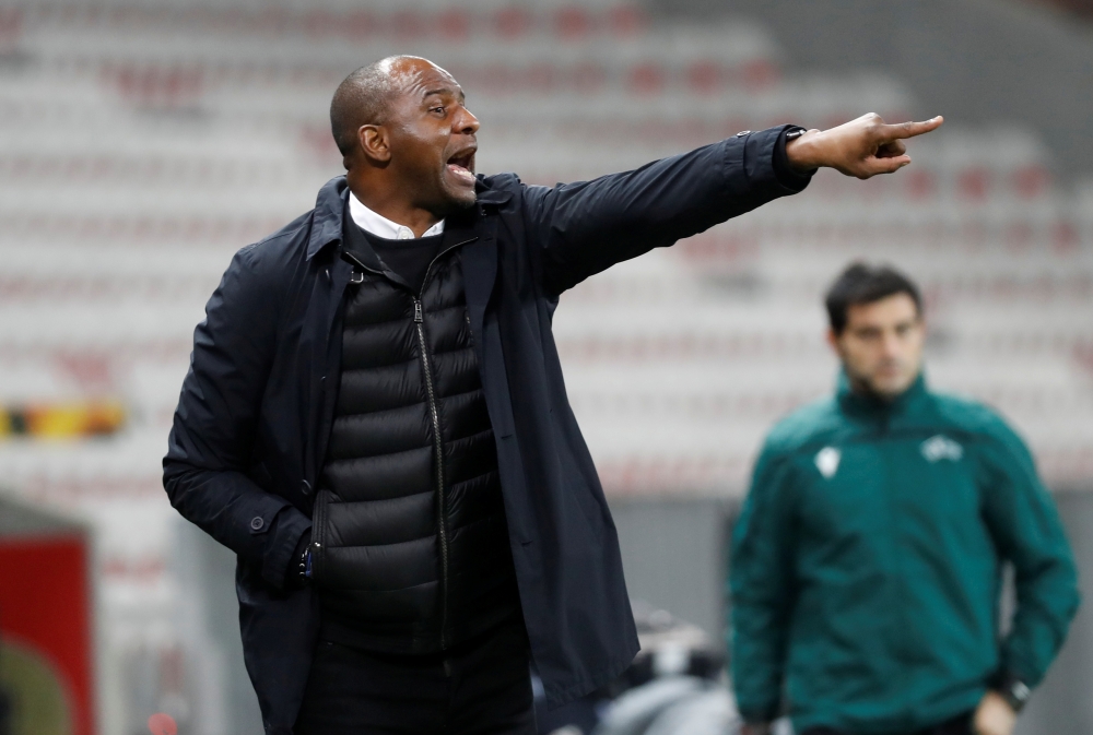 December 3, 2020 OGC Nice coach Patrick Vieira reacts REUTERS/Eric Gaillard/File Photo