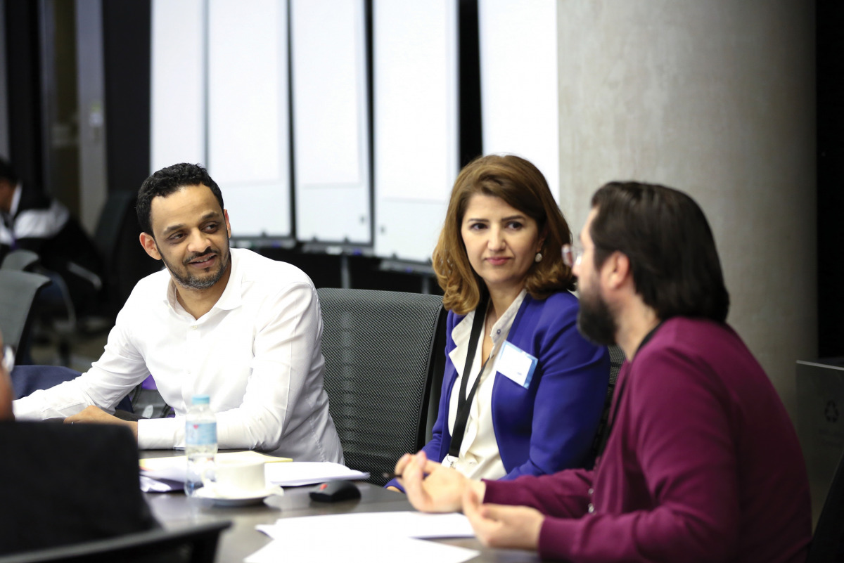 Attendees at a previously held Executive Education course where NU-Q offered masterclasses on strategic communication resiliency and reputation.