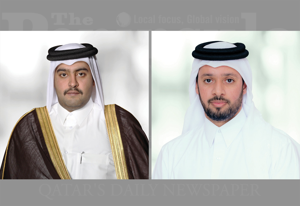 Chairman and Managing Director of Dukhan Bank, Sheikh Mohammed bin Hamad bin Jassim Al Thani (left), and CEO of Dukhan Bank, Khalid Al Subeai