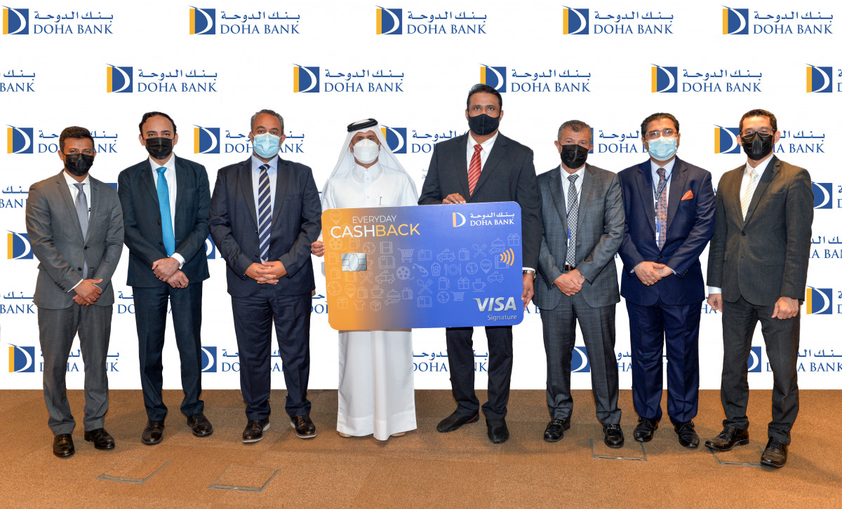 Officials during the launch of new credit cards.