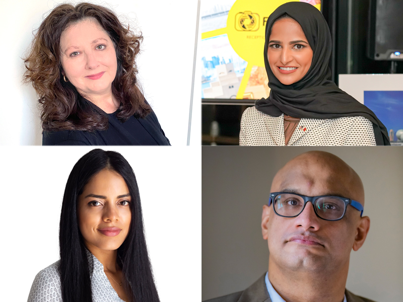 Top: Tracy K Castro Aguilar and Fatima Al Dosari; Down: Elizabeth Yaw and Bosco Menezes 