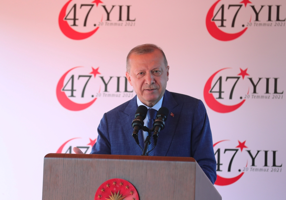 Turkish President Tayyip Erdogan (Murat Cetinmuhurdar/Presidential Press Office/Handout via REUTERS)