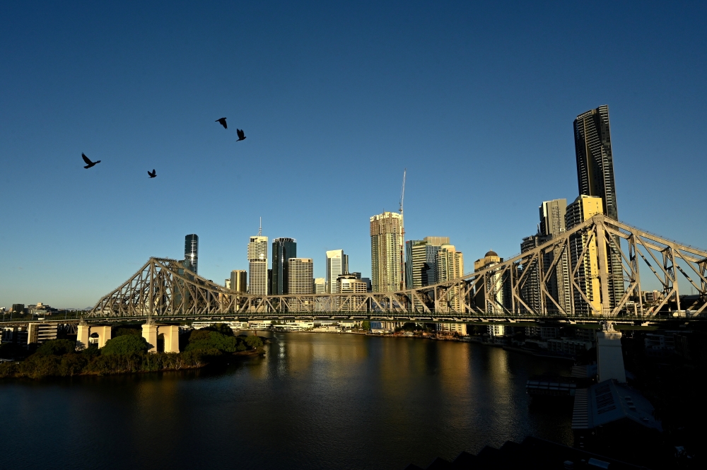 A view of the city skyline of Brisbane, Australia, July 4, 2021. Picture taken July 4, 2021. REUTERS/Jaimi Joy/File Photo