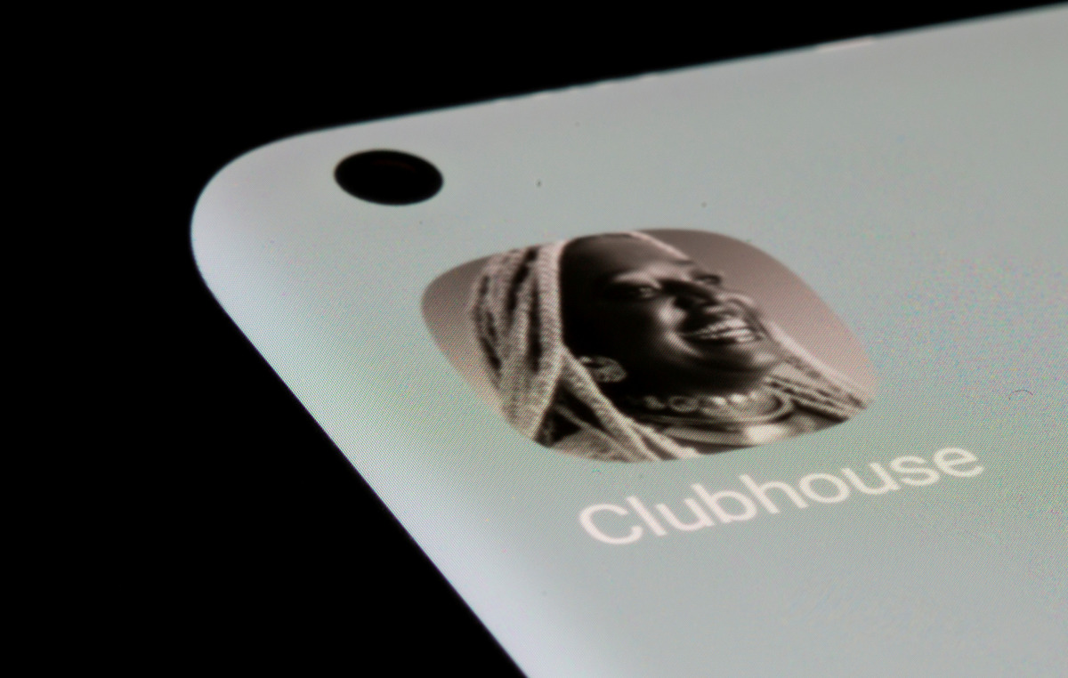 FILE PHOTO: Clubhouse app is seen on a smartphone in this illustration taken, July 13, 2021. REUTERS/Dado Ruvic/Illustration//File Photo
