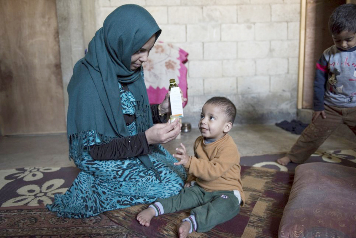 Syrian refugee families benefitted from cash assistance during Eid Al Adha to buy basic items like food and medicine for their children.
