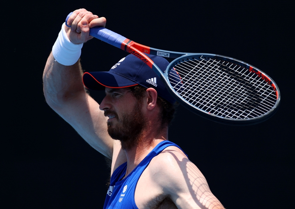 July 20, 2021 Andy Murray of Britain during training REUTERS/Edgar Su