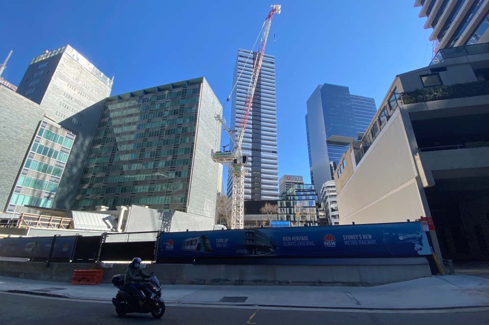 View of a construction site for a train station on the Sydney Metro, Australia July 22, 2021. REUTERS/Sam Holmes