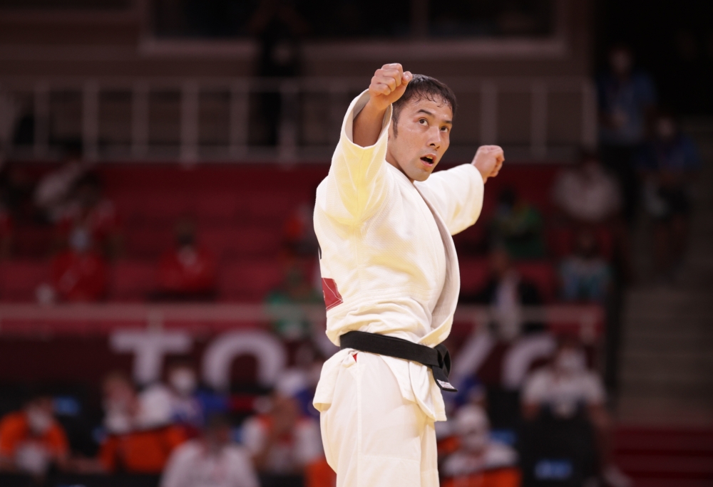 July 24, 2021. Naohisa Takato of Japan reacts after winning REUTERS/Hannah Mckay