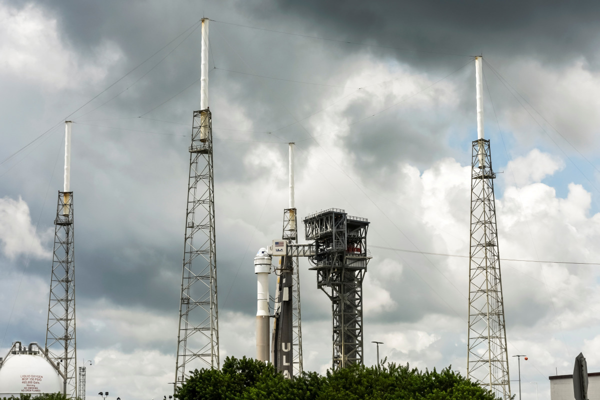 An Atlas V rocket carrying Boeing's CST-100 Starliner capsule is prepared for launch to the International Space Station for a do-over test flight in Cape Canaveral, Florida, U.S. August 2, 2021. REUTERS/Steve Nesius
