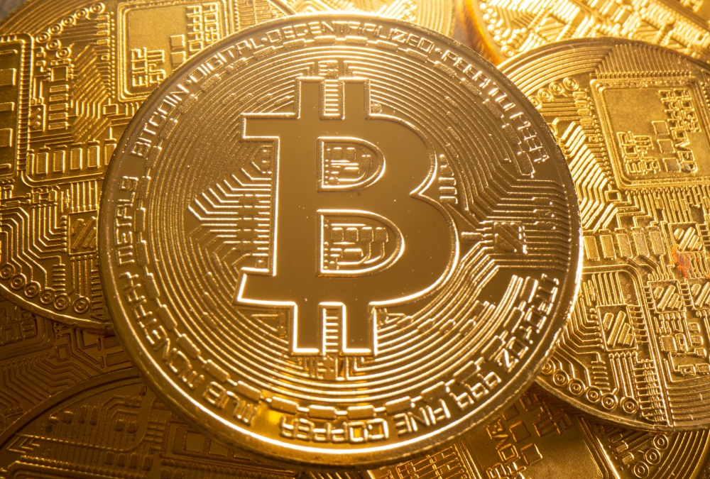:A representation of cryptocurrency Bitcoin is seen in this illustration taken August 6, 2021. (REUTERS/Dado Ruvic/Illustration)