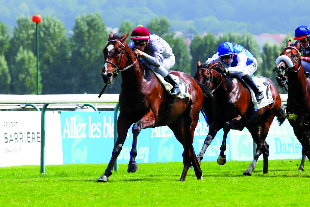 Cristian Demuro and Good Too on their way to win at Deauville, yesterday. Pic: Scoopdyga