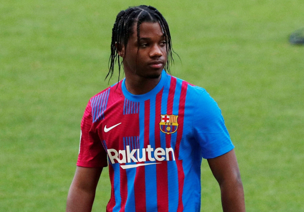 June 15, 2021 FC Barcelona's Ansu Fati as the new jersey is unveiled REUTERS/Albert Gea/File Photo