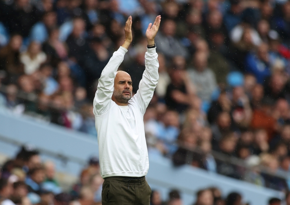 August 21, 2021 Manchester City manager Pep Guardiola Action Images via Reuters/Lee Smith