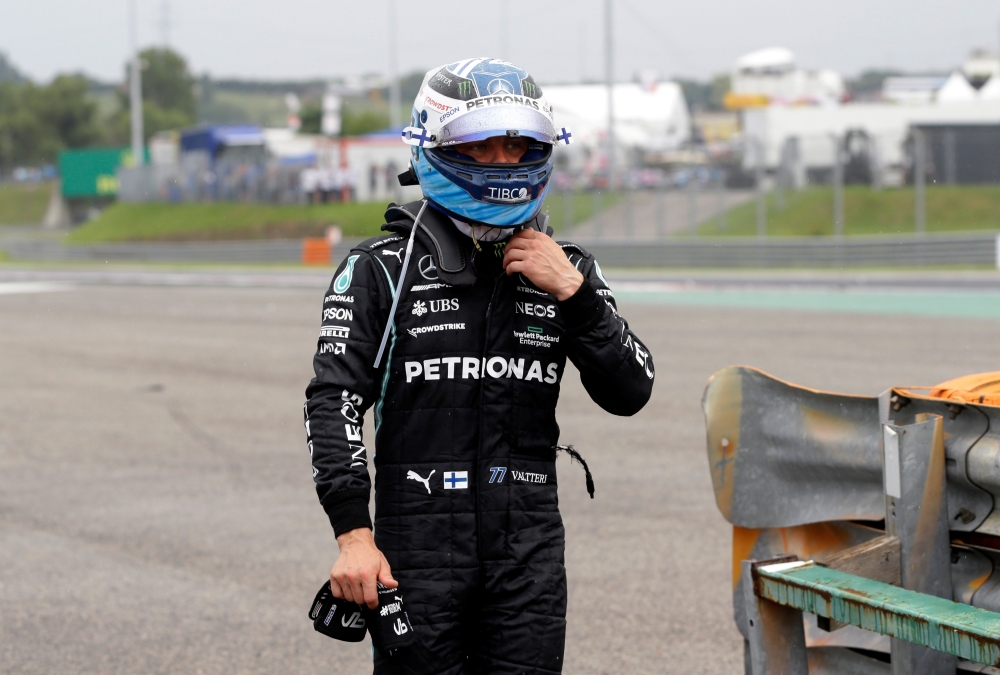 Mercedes' Valtteri Bottas after retiring from the race REUTERS/David W Cerny/File Photo
