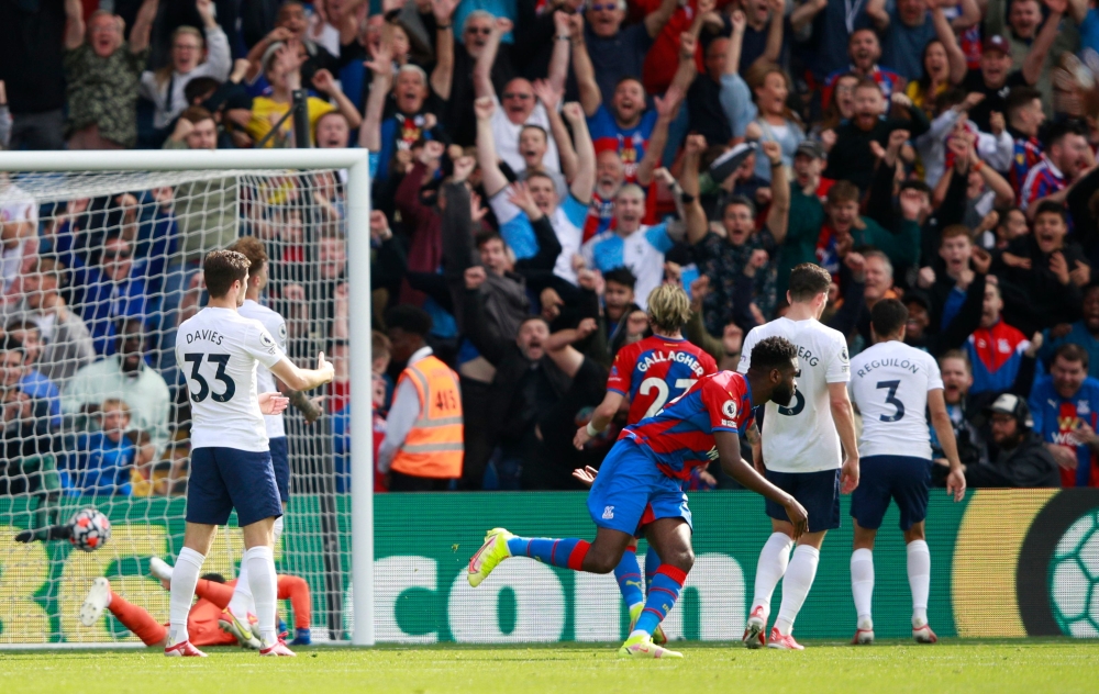 Crystal Palace's Odsonne Edouard celebrates scoring their second goal REUTERS/Ian Walton